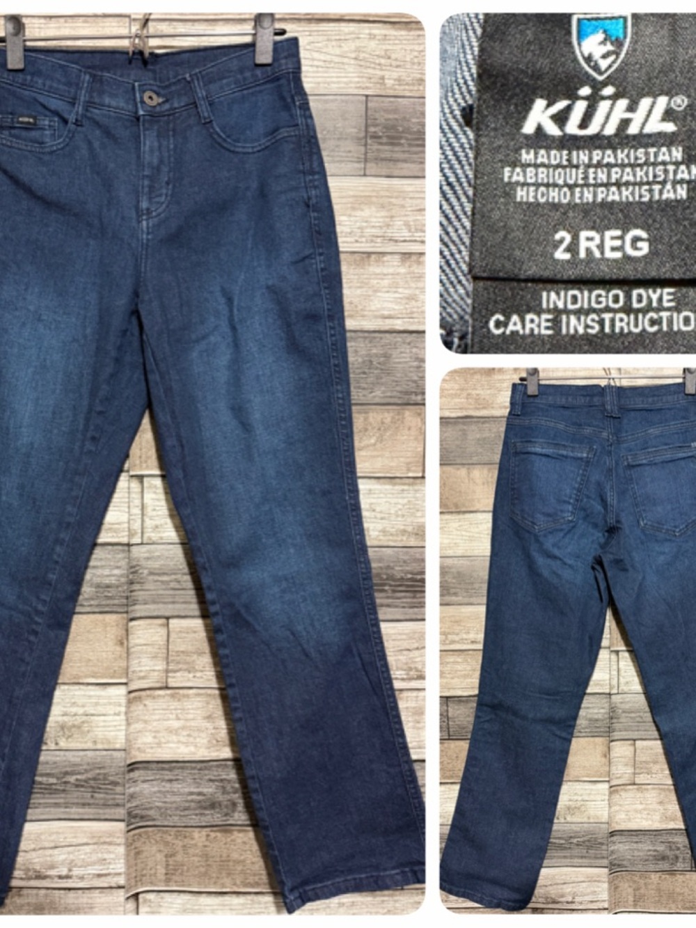 Kuhl Kontour Boyfriend Jeans Women’s 2 Dark Wash Blue (Inseam 28) Style 6447